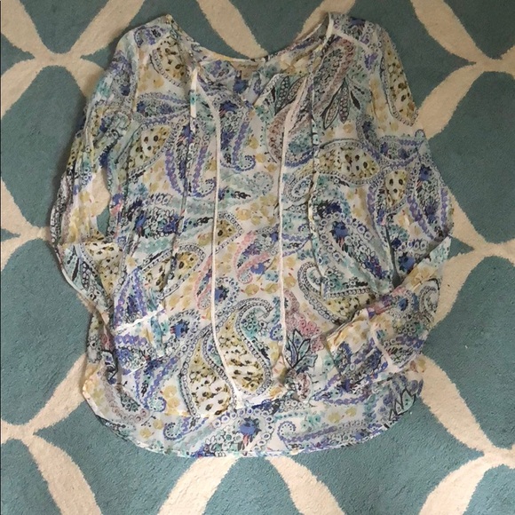 Lucky Brand Tops - Lucky Brand- Floral/Paisley Blouse
